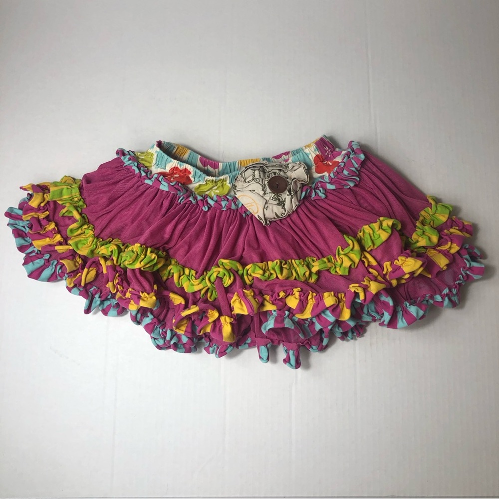 Mustard Pie Tiered Layered Skirt. Girls Size 4